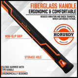 Heavy-Duty 10LB Steel Hammer with Fiberglass Rubber Handle and Double Octagonal Head for Construction