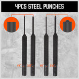 Versatile 22-Piece Hammer and Punch Set with Copper, Plastic, and Brass Heads