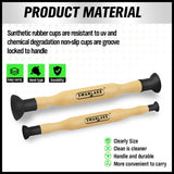 HORUSDY 2-Piece Engine Valve Lapper Set with Heavy-Duty Rubber Suction Cups and Durable Wooden Handles for Effective Valve Grinding