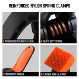 HORUSDY 8-Piece Spring Clamp Set featuring Heavy-Duty Nylon Construction and Ergonomic Non-Slip Handles for Woodworking and DIY Projects