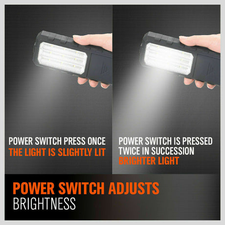 Compact and portable LED Light, perfect for camping, garage work, and auto repairs. Features a handy size of 175cm x 25cm x 73cm, equipped with two magnets for easy mounting, and powered by 9 LED lights for superior brightness.