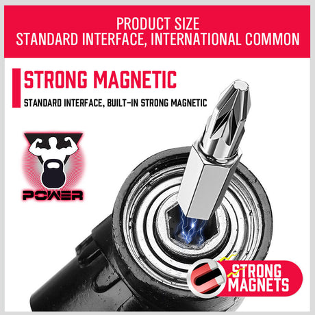 HORUSDY 3-Piece Drill Socket Adapter Set, Durable Chrome Vanadium Steel, 105-Degree Right-Angle Design, Universal Fit for Various Tools, Ideal for Mechanics and DIY Projects