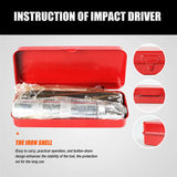 6Pc Impact Driver Set with Phillips, Slotted, and Flat Punch Bits in a Steel Case