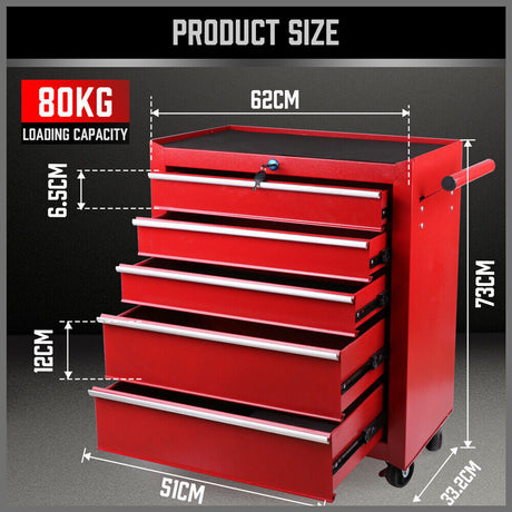 Tool Box Chest Cabinet Trolley - High-quality steel construction, ample storage, secure locks, easy mobility.