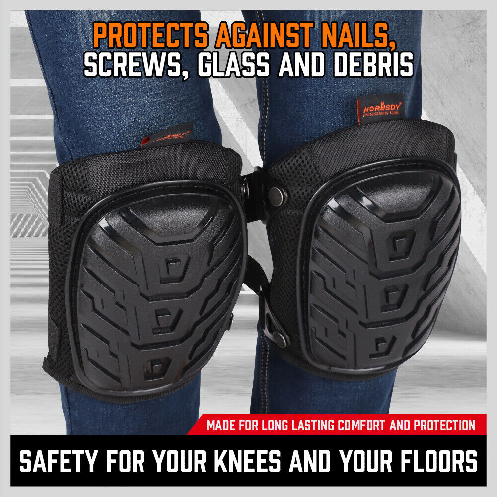 Knee pads with gel cushion and foam padding