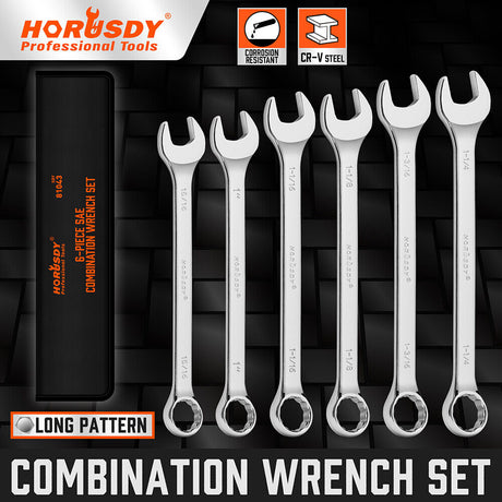 HORUSDY 6Pcs Extra Long Spanner Set