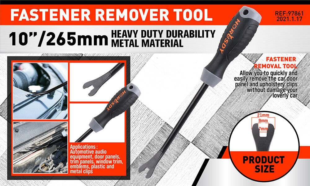 Close-up of the 10-inch Crow Bar Nail Puller's Precision Tip for Easy Nail Removal