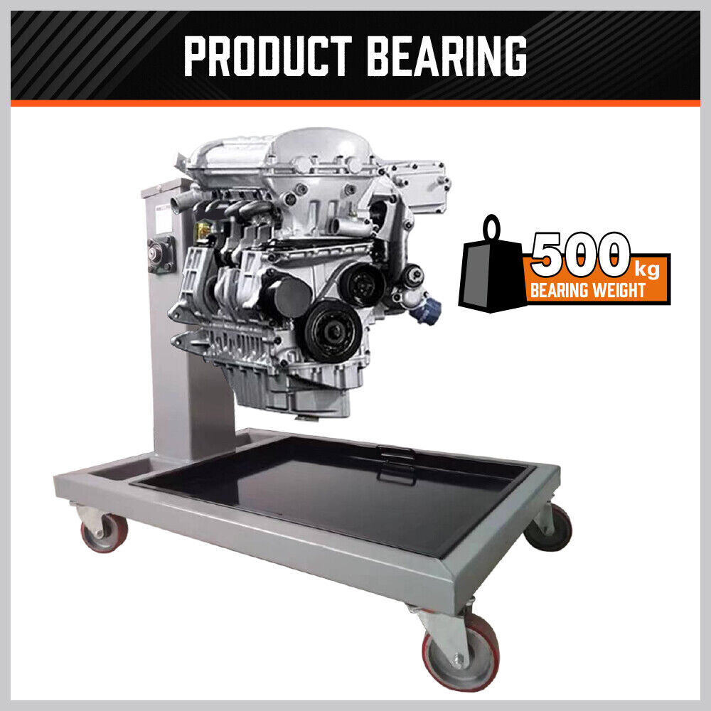 500kg Folding Engine Stand | 1100lb Capacity | 360° Rotatable Mount fo ...
