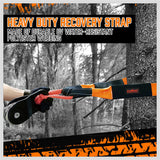 Heavy Duty Tow Strap Kit - 4" x 20Ft Snatch Straps - 18T/40,000LB Break Strength - Reliable Recovery and Hauling Solution
