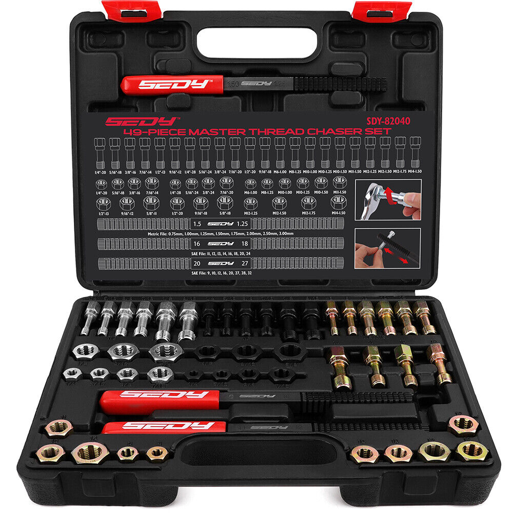 49-Piece Comprehensive Thread Repair and Chaser Tool Set - Master Reth –  SedyOnline