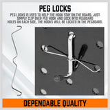 Extensive 150-Piece Pegboard Hook Set with Assorted Organizers and Bins for Tool Storage