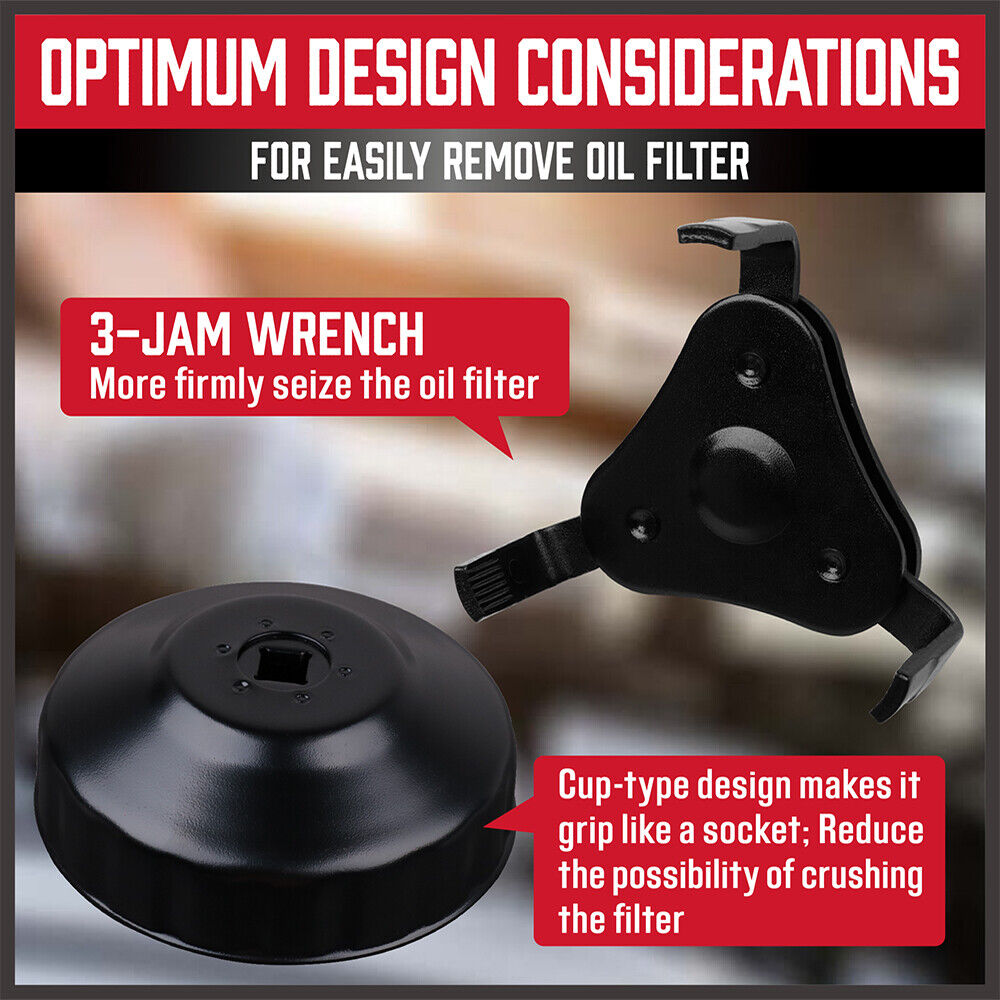HORUSDY 30-Piece Oil Filter Socket Set, including Adaptors and Jaw Wrench, in Durable Storage Case for Efficient Auto Maintenance