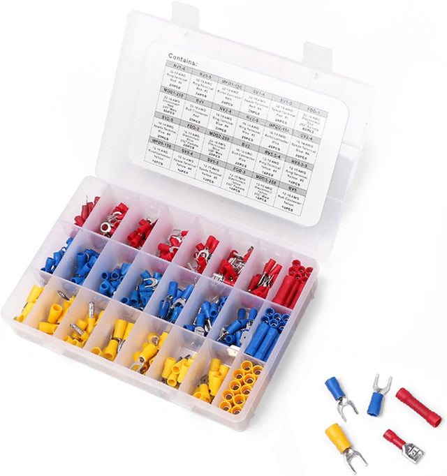 Assorted Set of 400Pc Electrical Terminal Kit with Various Connectors