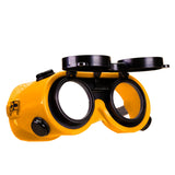 INGCO Welding Glasses with Flip Design, featuring Clear Inner and Colored Outer Lenses for Maximum Eye Safety