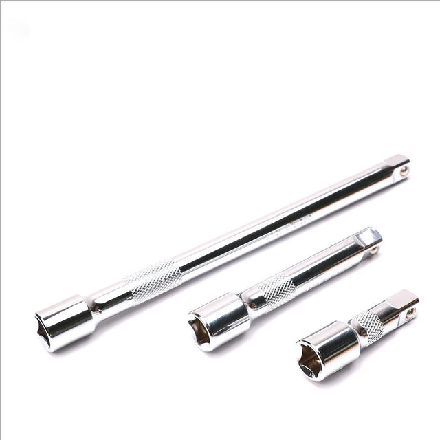 Robust 3-Piece Extension Bar Set with spring-loaded ball detent, knurled grip, and SmartKrome plating for 1/2" drive.