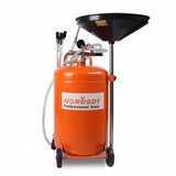 HORUSDY 80L Pneumatic Waste Oil Drainer with Extractor Hose, 98-140cm Adjustable Height, 10L Collection Pan, for Efficient Workshop Fluid Management