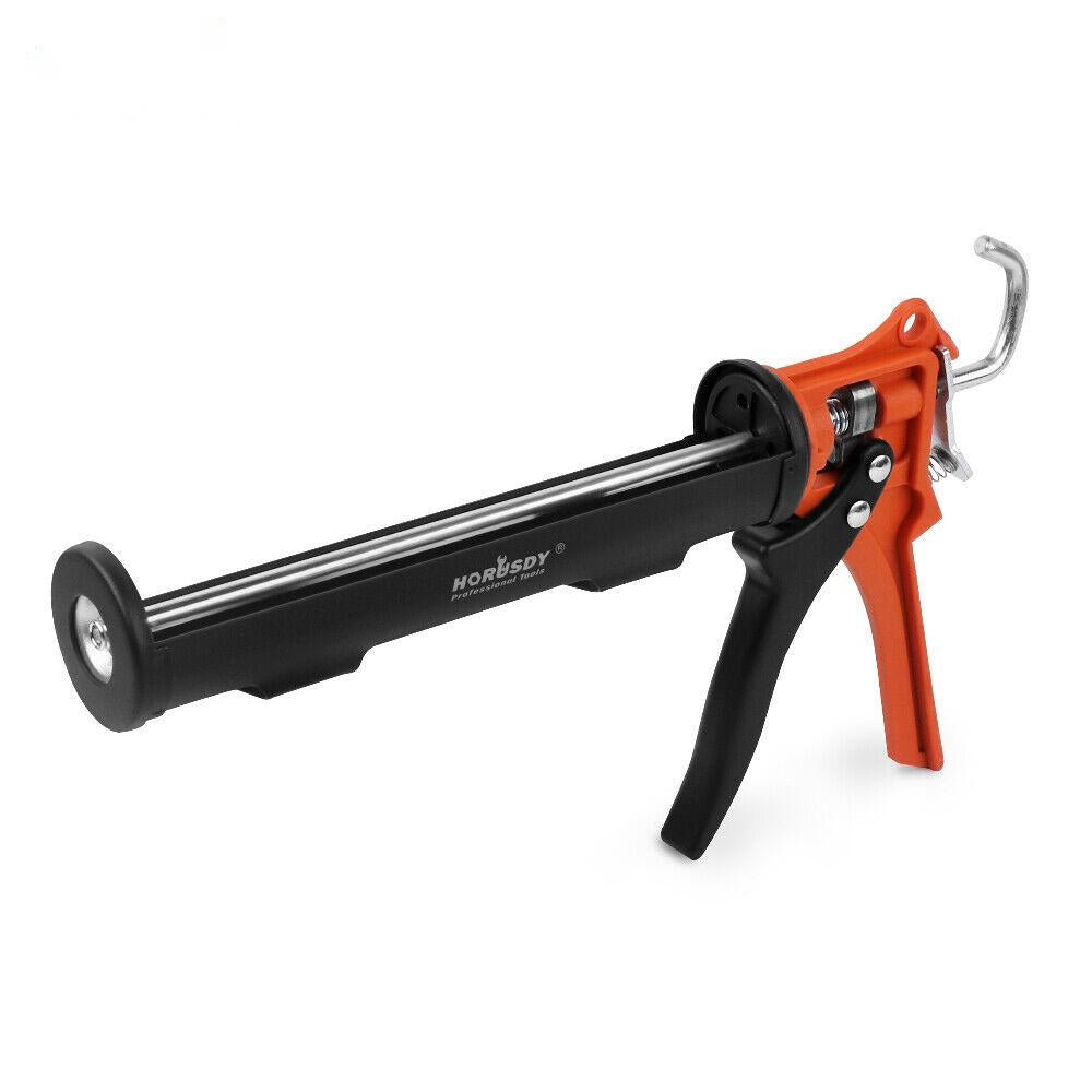 HORUSDY 9-Inch Heavy Duty Caulking Gun, Metal Barrel, 360-Degree Rotating Handle for Precision Sealing