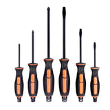 6-Piece Magnetic Screwdriver Set - Phillips and Flat Head Tips, rubber grip handle, heavy-duty, versatile, reliable accuracy.