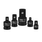 HORUSDY 5-Piece Impact Socket Adapter Set - Durable Chrome Vanadium Steel Converters for 1/4, 3/8, 1/2 Inch Drives with Spring Ball Bearings
