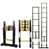 Telescopic Folding Ladder - Aluminum Alloy Extension Step (2.3/2.7/3.5/3.9/4.2/5M) - Durable and Safe for Various Applications
