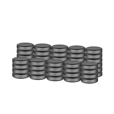 Pack of 50 Strong Round Flat 18mm Disc Magnets - Ideal for DIY Crafts, Office, and Fridge, with Beveled Edges for Safety