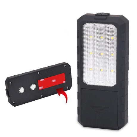 Compact and portable LED Light, perfect for camping, garage work, and auto repairs. Features a handy size of 175cm x 25cm x 73cm, equipped with two magnets for easy mounting, and powered by 9 LED lights for superior brightness.