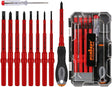 10-Piece Insulated Screwdriver Set for Electricians with Interchangeable Magnetic Tips and 1000V Safety Rating