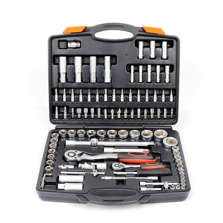 Extensive 94-Piece Socket and Ratchet Wrench Set - Chrome Vanadium Steel, Perfect for Vehicle Maintenance and Home Repair