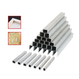 Pack of 2000 heavy-duty door-shaped staples for staple guns, in sizes 8mm, 10mm, and 12mm, suitable for stapler refills