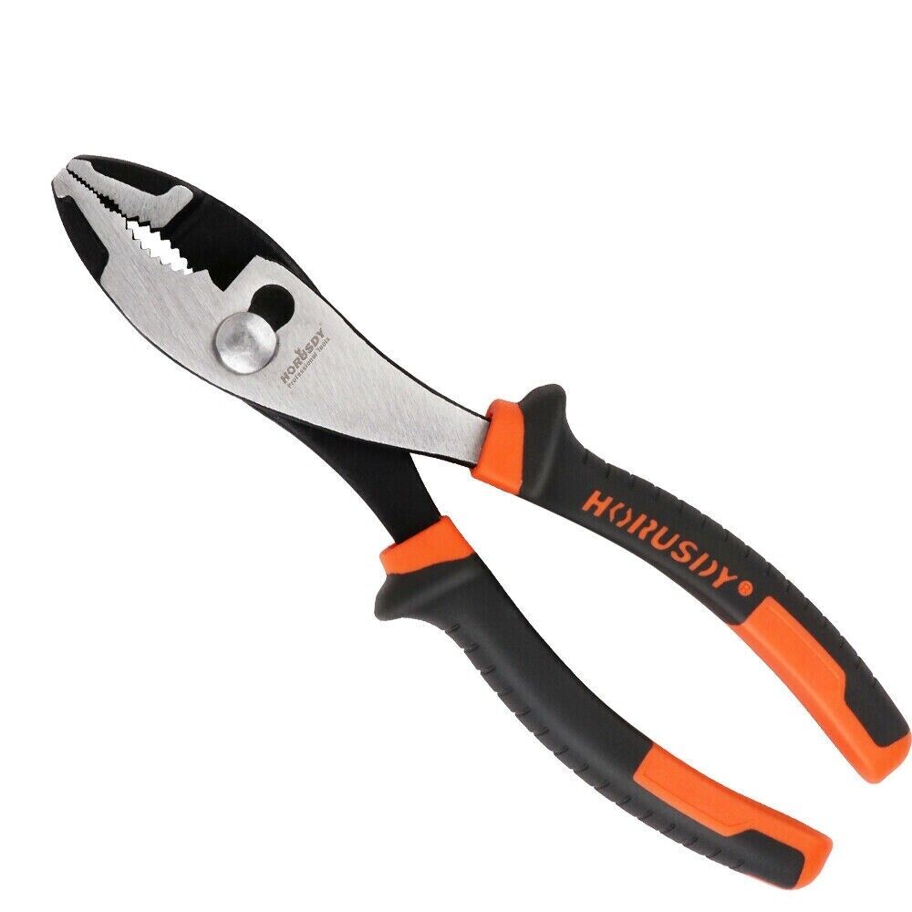 Durable 8-Inch Slip Joint Pliers - Drop-Forged Steel with Induction-Hardened Edge and Non-Slip ProTouch Grips