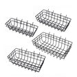 Set of 4 Pegboard Baskets in various sizes (S, M, L, XL), crafted from durable hardened steel with a chrome finish, offering strength, rust, and corrosion resistance. These baskets are designed for use with 1/8, 3/16, or 1/4 inch pegboards, ideal for organizing tools, paint brushes, extension cords, and sports equipment in garages, workshops, kitchens, and more