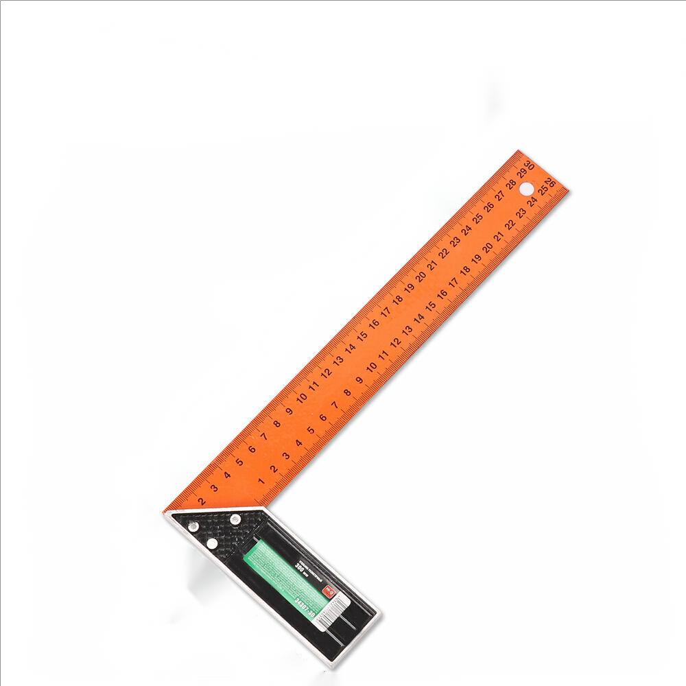 Durable 300mm Triangle Ruler with Etched Scales for Woodworking and Angle Measurement