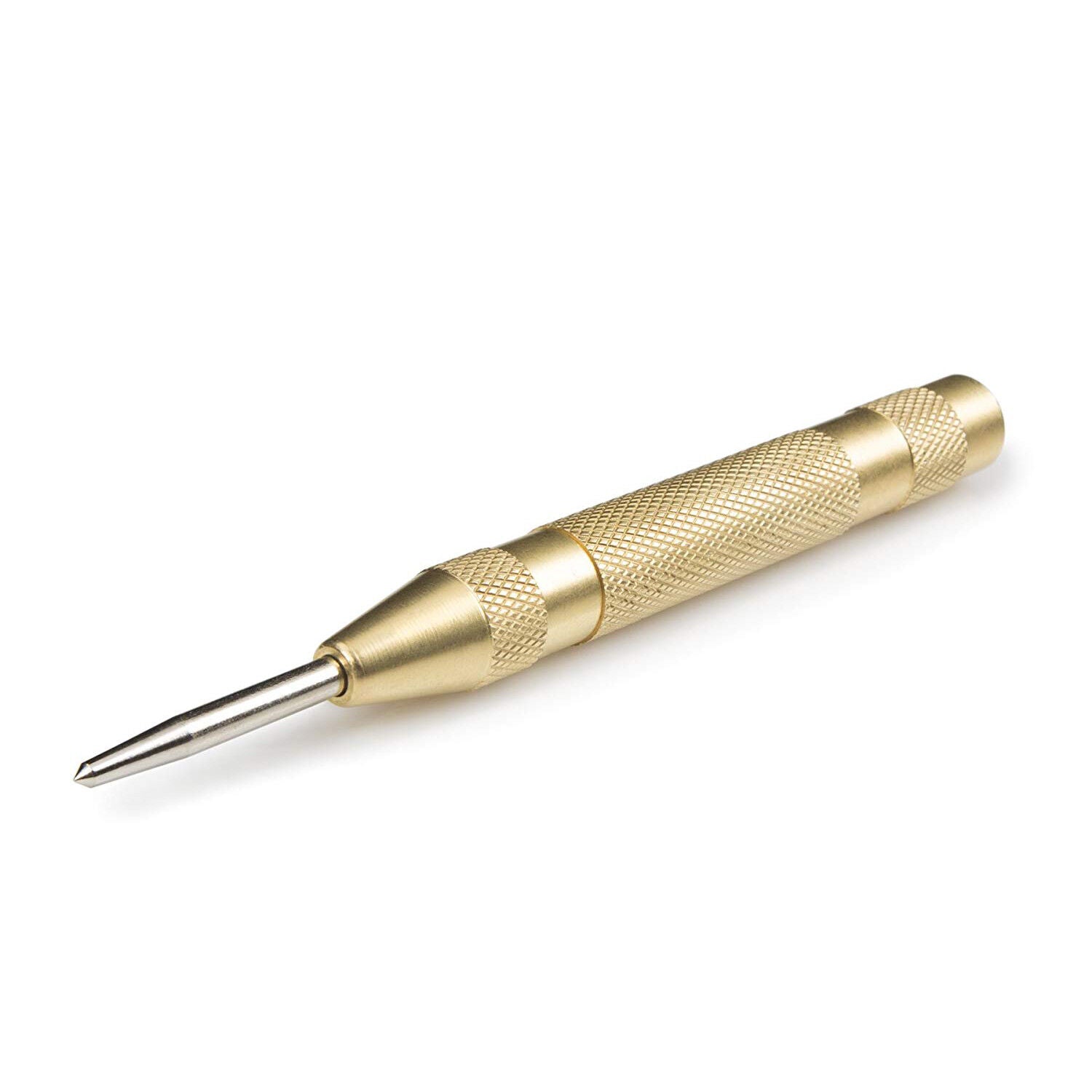 Gold 125mm/5-Inch Automatic Centre Punch with Adjustable Spring Load and Knurled Steel Handle for Metalwork