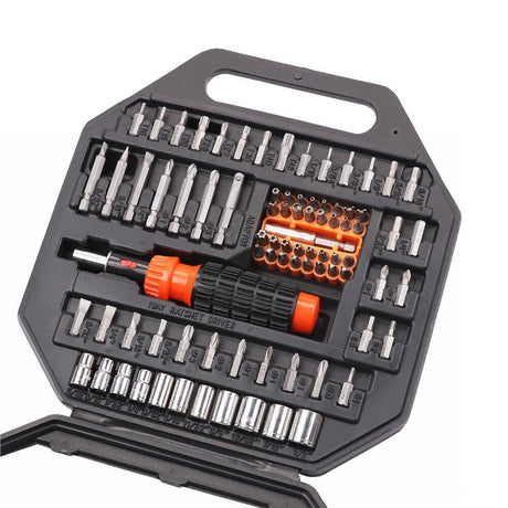 Comprehensive 83-Piece Magnetic Screwdriver Bit Set - Includes Security Bits, Ratchet Screwdriver, and Sockets for Versatile Use