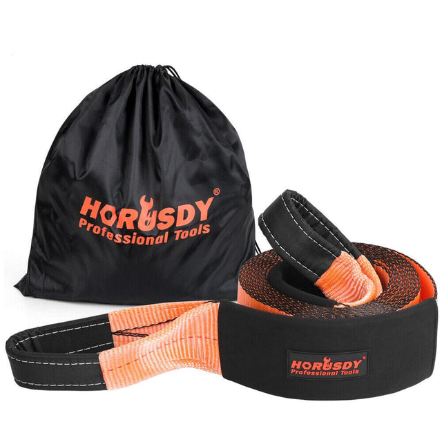 Heavy Duty Tow Strap Kit - 4" x 20Ft Snatch Straps - 18T/40,000LB Break Strength - Reliable Recovery and Hauling Solution