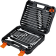 Durable 32-Piece Chrome Vanadium Steel Wrench Set with Mirror Polish Finish
