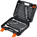 Durable 32-Piece Chrome Vanadium Steel Wrench Set with Mirror Polish Finish
