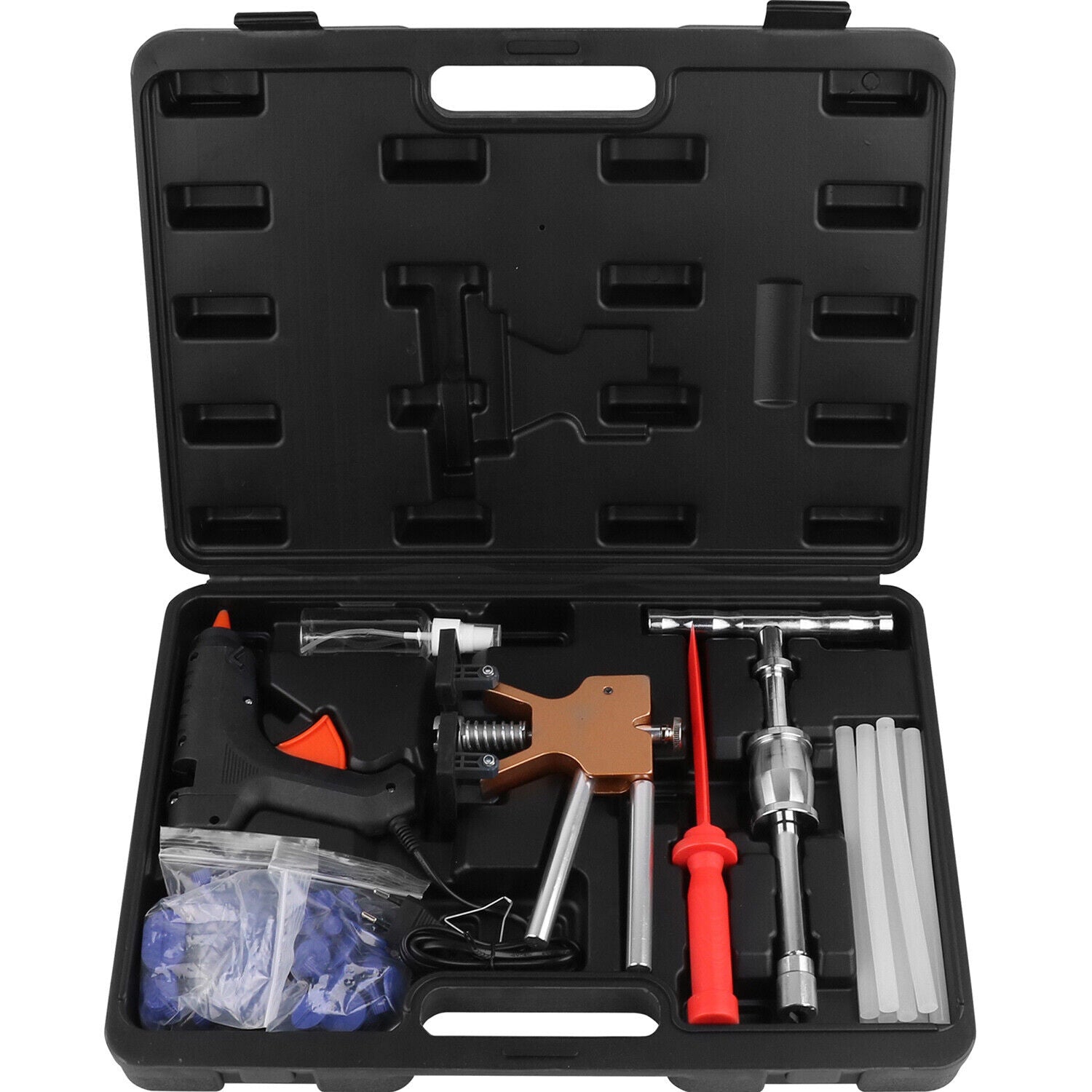 HORUSDY Auto Body Dent Repair Kit featuring Stud Welder, Glue Gun, and Multiple Accessories for Efficient Car Body Panel Pulling and Dent Removal