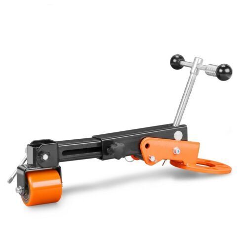 Professional Vehicle Fender Roller, a vital tool for auto repair, featuring an iron body for optimal hardness. Fully adjustable arm for gradual pull or push, versatile for a range of vehicle fender repairs. Includes 5 conical lug nut rings and a manual, with a minimum length of 300mm and a maximum of 578mm, weighing 6.8kg