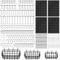 HORUSDY 127-Piece Pegboard Organizer Set with 4 Metal Boards, 3 Baskets, 120 Hooks in 12 Types, Chrome Finish, Rust-Resistant for Tool Organization